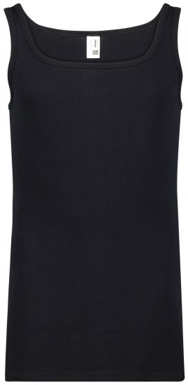 Adamo Royal Fine Ribbed Undershirt Black - Alusvaatteet & uimavaatteet - Miesten Isot alusvaatteet 