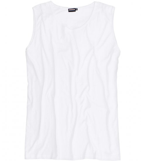 Adamo Rod Comfort Fit Tank Top White - T-paidat - Isot T-paidat 2XL – 14XL