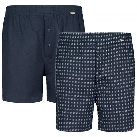 Adamo Dean Boxershorts 2-pack Navy - Alusvaatteet & Uimavaatteet - Miesten Isot alusvaatteet 