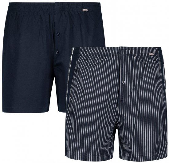 Adamo David Boxershorts 2-pack Navy - Alusvaatteet & uimavaatteet - Miesten Isot alusvaatteet 