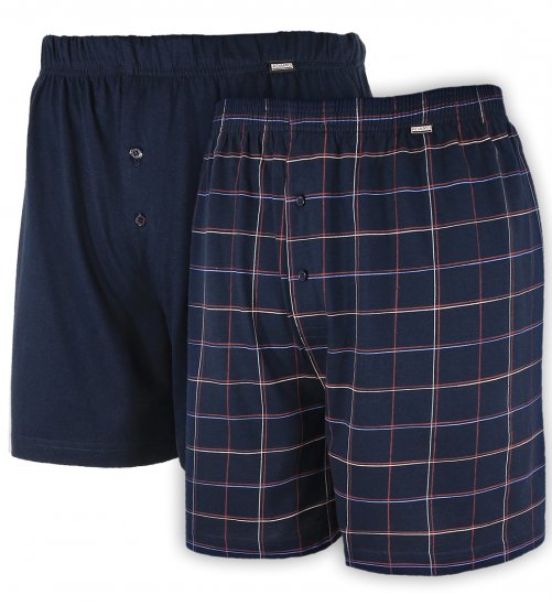 Adamo Daniel Boxershorts Navy 2-pack - Alusvaatteet & uimavaatteet - Miesten Isot alusvaatteet 