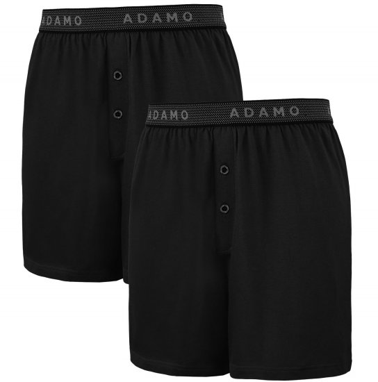 Adamo Jonas Boxershorts Black 2-pack - Alusvaatteet & Uimavaatteet - Miesten Isot alusvaatteet 