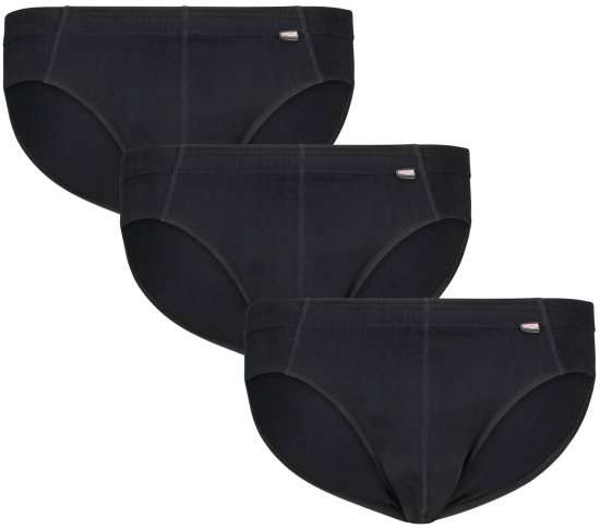 Adamo Ian Briefs 3-pack Black - Alusvaatteet & uimavaatteet - Miesten Isot alusvaatteet 