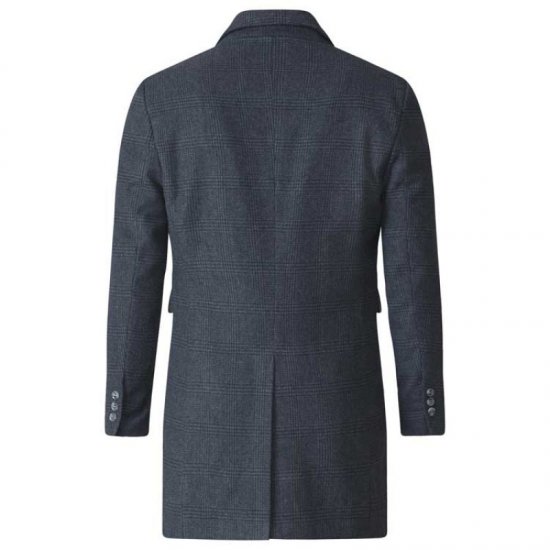 D555 Terry Checked Overcoat Charcoal - Takit - Miesten Takit, isot koot – 2XL – 12XL
