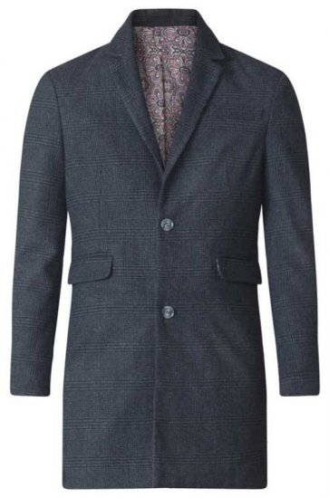 D555 Terry Checked Overcoat Charcoal - Takit - Miesten Takit, isot koot – 2XL – 12XL