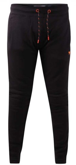 D555 Buckingham Cuffed Jogger With Side Pockets Black Tall Sizes - MIESTEN VAATTEET MT-6XLT - Pitkien miesten vaatteet