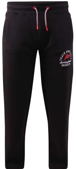  D555 Chilworth Open Hem Jogger Black Tall Sizes - MIESTEN VAATTEET MT-6XLT - Pitkien miesten vaatteet