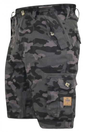D555 ZAVIER Camo Cotton Cargo Shorts - Shortsit - Shortsit, isot koot – W40-W60