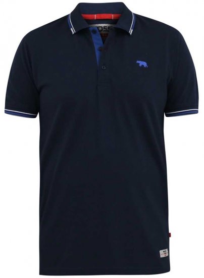 D555 SALFORD 1 Pique Polo Navy - Pikeepaidat - Miesten isot pikeepaidat