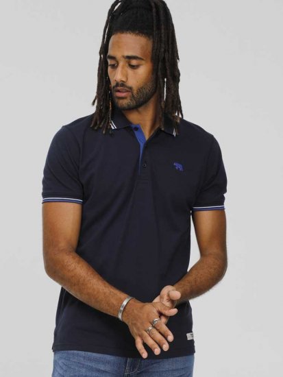 D555 SALFORD 1 Pique Polo Navy - Pikeepaidat - Miesten isot pikeepaidat