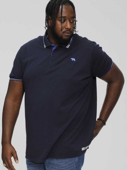 D555 SALFORD 1 Pique Polo Navy - Pikeepaidat - Miesten isot pikeepaidat