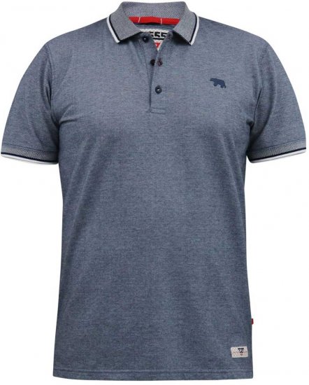 D555 GIBRALTAR Pique Polo Blue - Pikeepaidat - Miesten isot pikeepaidat