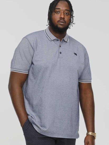 D555 GIBRALTAR Pique Polo Blue - Pikeepaidat - Miesten isot pikeepaidat