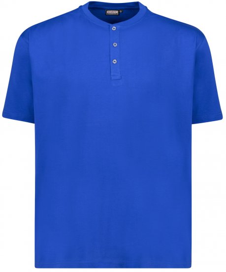 Adamo Silas Regular fit Serafino T-shirt Royal Blue - T-paidat - Isot T-paidat 2XL – 14XL