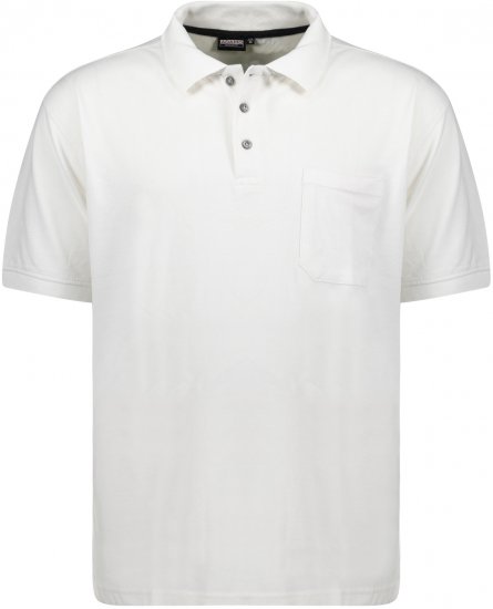 Adamo Klaas Regular fit Polo Shirt with Pocket White - Pikeepaidat - Miesten isot pikeepaidat