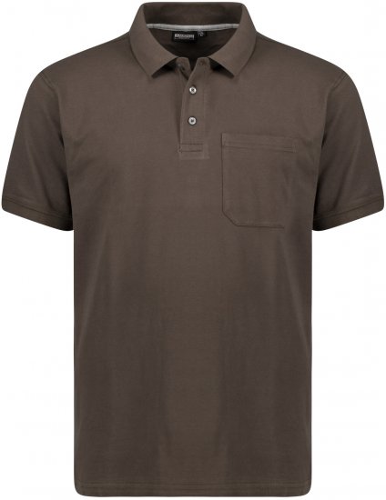 Adamo Klaas Regular fit Polo Shirt with Pocket Braun - Pikeepaidat - Miesten isot pikeet 2XL – 8XL