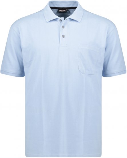 Adamo Klaas Regular fit Polo Shirt with Pocket Light Blue - Pikeepaidat - Miesten isot pikeepaidat