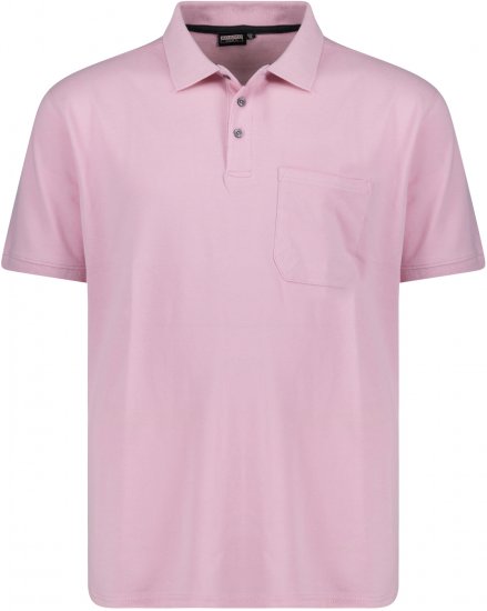 Adamo Klaas Regular fit Polo Shirt with Pocket Pink - Pikeepaidat - Miesten isot pikeepaidat