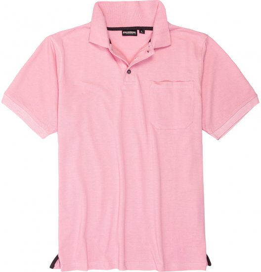 Adamo Klaas Regular fit Polo Shirt with Pocket Pink - Pikeepaidat - Miesten isot pikeepaidat