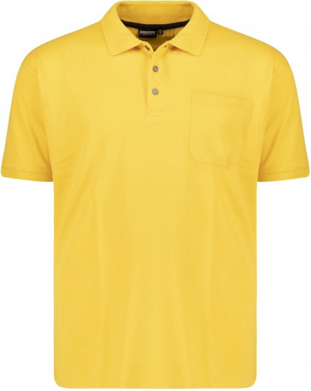 Adamo Klaas Regular fit Polo Shirt with Pocket Yellow - Pikeepaidat - Miesten isot pikeepaidat