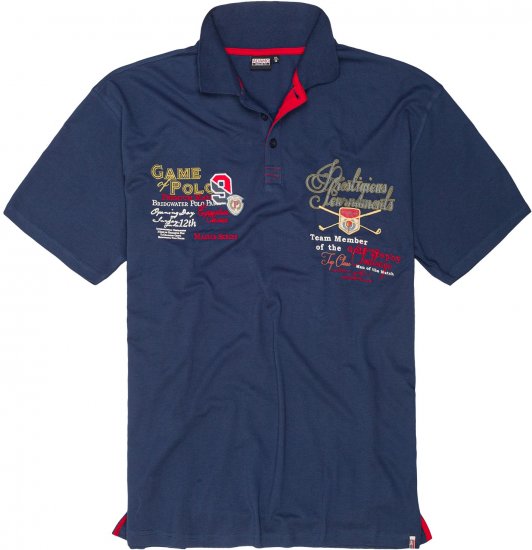 Adamo DURBAN Regular fit Polo Shirt Navy - Pikeepaidat - Miesten isot pikeepaidat
