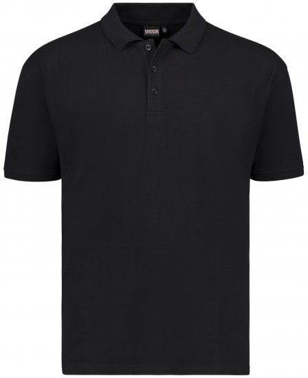 Adamo Stephan Waffelpique Poloshirt Black - Pikeepaidat - Miesten isot pikeepaidat