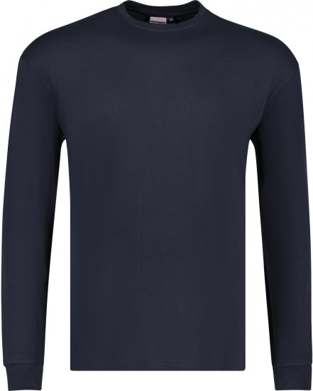 Adamo Floyd Comfort fit Long sleeve T-shirt Navy - T-paidat - Isot T-paidat 2XL – 14XL
