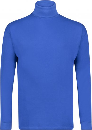 Adamo Fabio Comfort fit Turtleneck Long sleeve T-shirt Royal blue - T-paidat - Isot T-paidat 2XL – 14XL