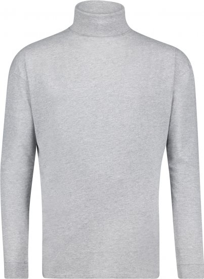 Adamo Fabio Comfort fit Turtleneck Long sleeve T-shirt Grey - T-paidat - Isot T-paidat 2XL – 14XL