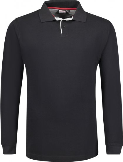 Adamo Peter Comfort fit Long sleeve Polo Black - Pikeepaidat - Miesten isot pikeepaidat