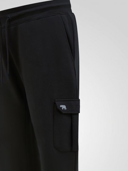 D555 Dexter 1 Cargo Jogger With Bear Embroidery TALL Musta - TALL collegehousut - TALL-collegehousut pitkille