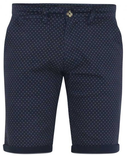 D555 DUDLEY AO Printed Stretch Chino Shorts Navy - Shortsit - Shortsit, isot koot – W40-W60