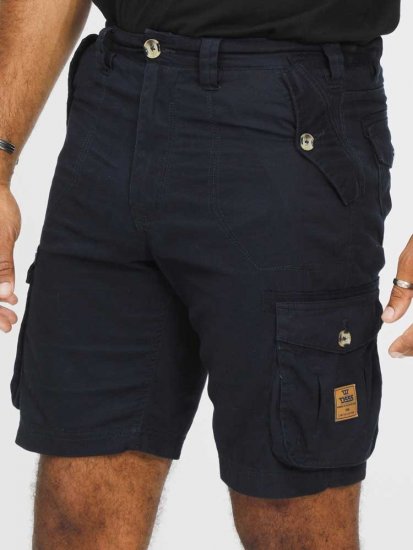 D555 RODNEY Cotton Cargo Shorts Navy - Shortsit - Shortsit, isot koot – W40-W60