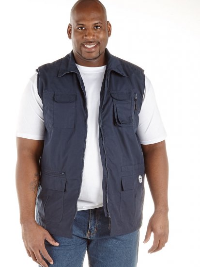 D555 Enzo Multi Pocket Waistcoat Navy - Urheiluvaatteet & ulkoilu - Miesten urheiluvaatteet isot koot
