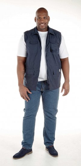 D555 Enzo Multi Pocket Waistcoat Navy - Urheiluvaatteet & ulkoilu - Miesten urheiluvaatteet isot koot