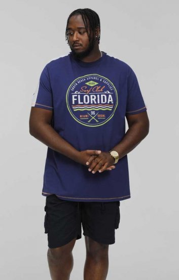 D555 CADMAN Florida Surf Club Printed Crew Neck T-Shirt - T-paidat - Isot T-paidat 2XL – 14XL