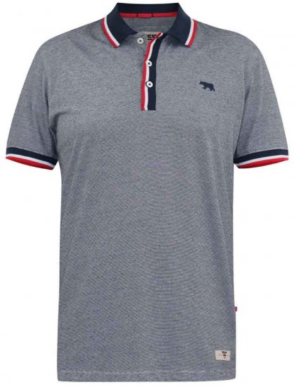 D555 BAYTON 2 Fine Stripe Jersey Polo Grey - Pikeepaidat - Miesten isot pikeepaidat