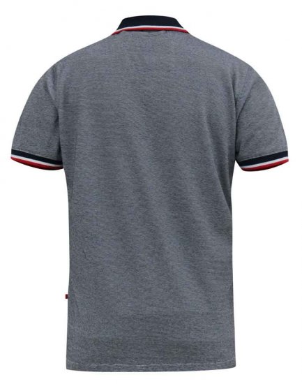 D555 BAYTON 2 Fine Stripe Jersey Polo Grey - Pikeepaidat - Miesten isot pikeepaidat