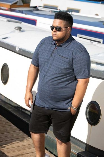 D555 FOXLEY Pique Reno Polo Navy - Pikeepaidat - Miesten isot pikeepaidat