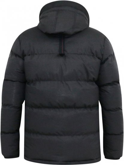 D555 DOMENIC Quilted Puffer Jacket With Half Micro Fleece Lining And Hood Black - Takit - Miesten Takit, isot koot – 2XL – 12XL