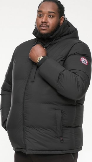 D555 DOMENIC Quilted Puffer Jacket With Half Micro Fleece Lining And Hood Black - Takit - Miesten Takit, isot koot – 2XL – 12XL