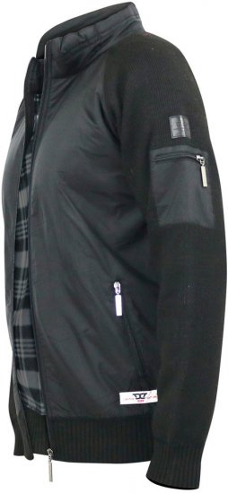 D555 MARSDEN Hybrid Knitted Jacket With Bonded Fleece Lining Black - Takit - Miesten Takit, isot koot – 2XL – 12XL