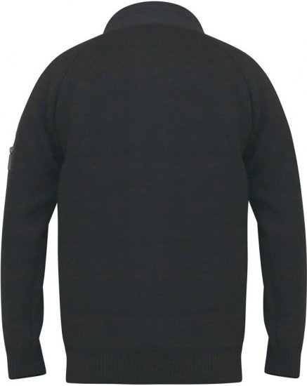 D555 MARSDEN Hybrid Knitted Jacket With Bonded Fleece Lining Black - Takit - Miesten Takit, isot koot – 2XL – 12XL