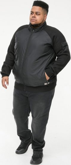 D555 MARSDEN Hybrid Knitted Jacket With Bonded Fleece Lining Black - Takit - Miesten Takit, isot koot – 2XL – 12XL