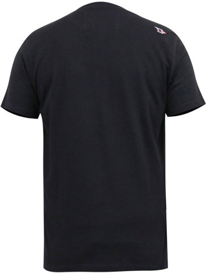 D555 EDWALTON NYCTY Camo Printed Crew Neck T-Shirt Washed Black - T-paidat - Isot T-paidat 2XL – 14XL