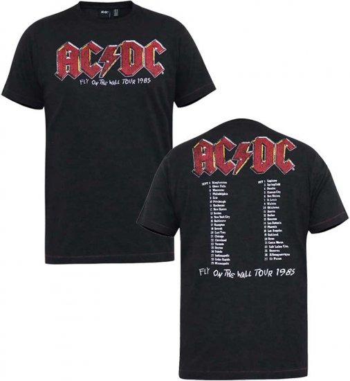 D555 JAILBREAK Official Ac/Dc Printed T-Shirt With Front And Back Print - Black - T-paidat - Isot T-paidat 2XL – 14XL