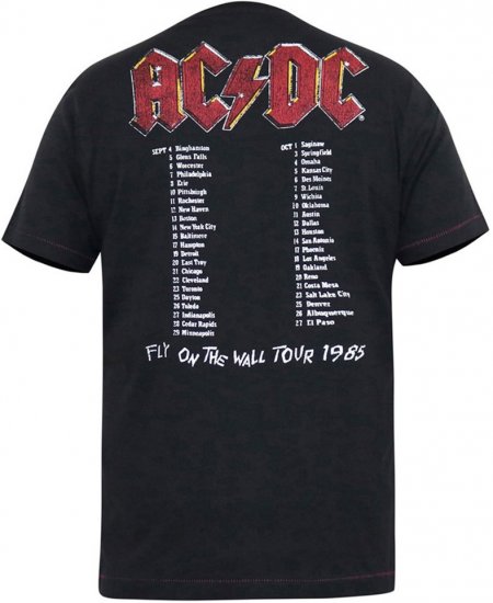 D555 JAILBREAK Official Ac/Dc Printed T-Shirt With Front And Back Print - Black - T-paidat - Isot T-paidat 2XL – 14XL