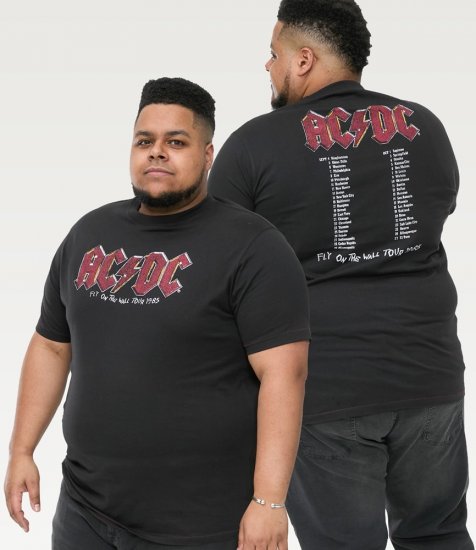 D555 JAILBREAK Official Ac/Dc Printed T-Shirt With Front And Back Print - Black - T-paidat - Isot T-paidat 2XL – 14XL