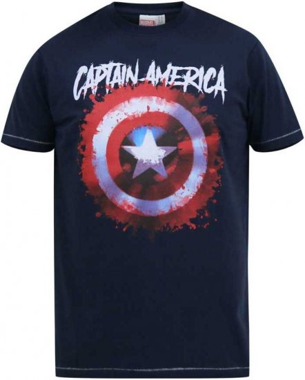 D555 ROGERS Official Captain America Printed T-Shirt Dark Navy - T-paidat - Isot T-paidat 2XL – 14XL