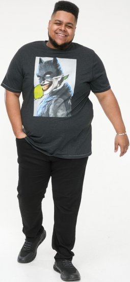 D555 MARTIN Official Batman Printed T-Shirt Washed Black - T-paidat - Isot T-paidat 2XL – 14XL